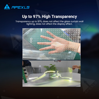 Écran d'affichage LED transparent ultra-fin pleine couleur P6.25, écran cristallin, ultra haute luminosité, film flexible pour centre commercial de vente au détail