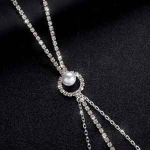 Nuevo Bikini 2026 con <span class=keywords><strong>Cadena</strong></span> de Perlas y Diamantes de Imitación para el Pecho, sin Perforación, Lencería Sexy para Mujer, Collar de <span class=keywords><strong>Cadena</strong></span> Delgada, Joyería Corporal - Product Image 4