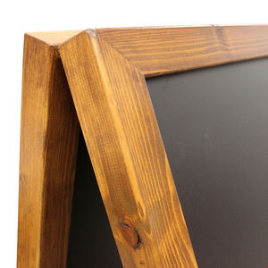 Tablero magnético de doble cara marrón con Marco en A de madera maciza, tablero de menú de pizarra, adecuado para restaurantes, cafeterías, bodas - Product Image 5