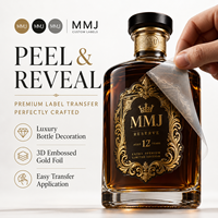 Étiquettes de bouteilles personnalisées en feuille d'or, autocollants métalliques électroformés 3D adhésifs pour emballages de vin, spiritueux, parfums, boîtes cadeaux, logo OEM ODM