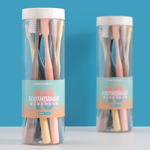 Ensemble de brosses à dents manuelles Haoniu, 10 pièces, poils souples, pour adultes, soins bucco-dentaires, voyage - Product Image 3