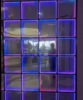 Piste de danse interactive à LED magnétique avec panneaux en acier 600x600 pour mariage, fête, jeu actif, miroir de danse