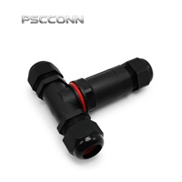 Connecteur circulaire étanche IP68 PSCCONN GW25 à 3 broches de type T, connecteur de câble industriel extérieur 24A 450V, boîtier métrique M25