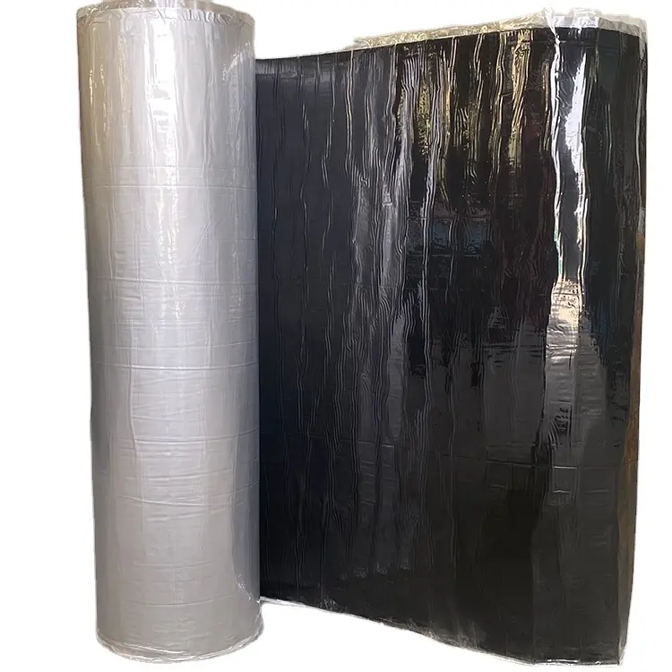 Membrane imperméable auto-adhésive en bitume SBS avec renfort en polyester Matériaux revêtus en feuille d'aluminium