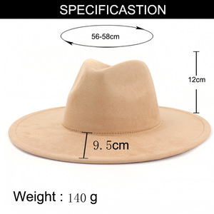 2025 alta calidad nueva llegada sombreros Fedora de gamuza sombreros de vestir de ala ancha para mujeres gorras colgantes de corazón - Product Image 2