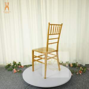 Barato PP alquiler oro plástico bambú fiesta boda apilamiento Tiffany Chiavari silla para la venta - Product Image 4