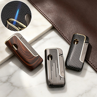 Briquet électronique Honest Tianyan 1 pour cigares, coupe-vent diamanté, recharge directe, fenêtre visuelle, en métal, gonflable