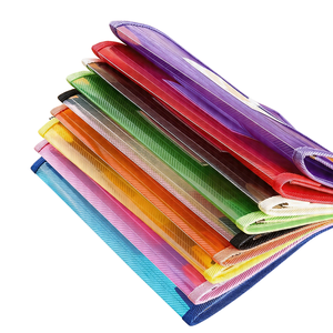 Dossiers de classement <span class=keywords><strong>A4</strong></span> en plastique de couleur assortie BECOL, <span class=keywords><strong>enveloppe</strong></span> transparente, pochette extensible pour documents <span class=keywords><strong>avec</strong></span> fermeture à pression et poche - Product Image 3
