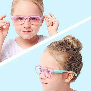 Montures de lunettes pour enfants en silicone souple, tendance, mignonnes, avec logo personnalisé, anti-lumière bleue, forme carrée, très vendues - Product Image 5