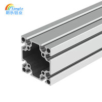 Perfil de Extrusión T Slot 4080 al por Mayor, Anodizado en Negro 6063-T5, Servicio de Corte y Soldadura Personalizado