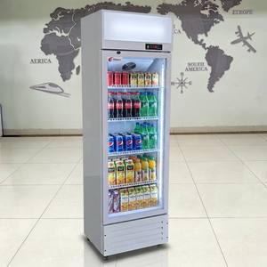 Congelador vertical de exhibición con puerta de vidrio de 400L para bebidas, enfriador de cerveza, nevera de exhibición para hoteles, hogares y tiendas - Product Image 6