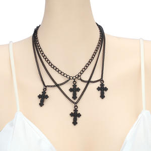 Collar de Luna en Capas de Aleación de Zinc, Joyería Gótica Hip Hop Unisex de Diseño Geométrico, Origen Yiwu - Product Image 2