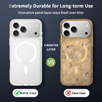 Funda Magnética Antigolpes para iPhone 16 17 Pro Max, Acabado Mate Esmerilado, con Protección para la Cámara