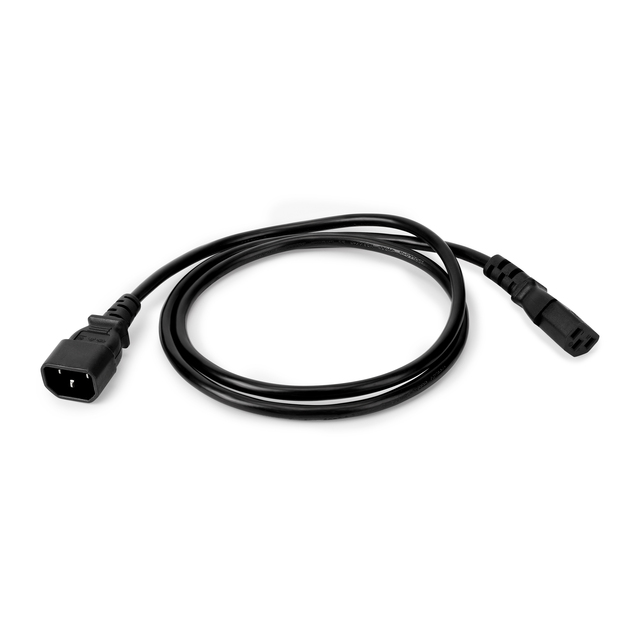 IEC C13 to CEE C14 3FT Black Rubber 10A AC Power Cord for Home Appliance Computer Power Extension Cable