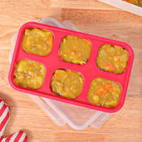 Boîte à lunch en silicone sans BPA, récipient de conservation des aliments frais, bac à soupe en silicone pour congélateur avec couvercle