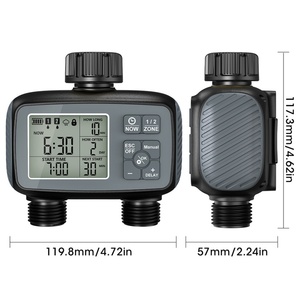 2 Zone Digital Water <b>Timer</b> Large Screen Programmable Automatic Irrigation Valve <b>Timer</b> Outdoor Garden Hose Water Controller - Product Image 6