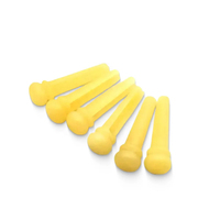 Ox Bone Guitar Pressure String Nails Yellow Acoustic Guitar Slotted Bridge Pins for Guitar Parts Accessories