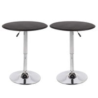 Bonne qualité bien vendu noir simple et créatif levage rond noir commercial utilisé pub meubles bar table