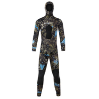 DIVESTAR Combinaison de Chasse Sous-Marine en Néoprène 3mm 5mm 7mm, Tenue de Chasse Sous-Marine Deux Pièces, Combinaison de Plongée Cellule Ouverte