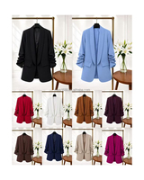Blazer Femme Multicolore Coupe Slim à Bouton Unique – Veste de Costume Professionnelle pour Bureau – Vente Chaude pour l'Afrique et le Moyen-Orient (Vente en Gros)