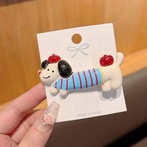 2025 nouveau mignon <span class=keywords><strong>teckel</strong></span> chien en forme de pince à cheveux cheveux cassés sur le côté et le front bandeau pince pour les femmes - Product Image 6