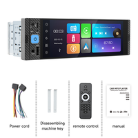 Autoradio sans fil HD 1DIN 6,28 pouces BQCC, écran tactile multimédia, Carplay, Android Auto, lecteur vidéo, mise en miroir, caméra de recul