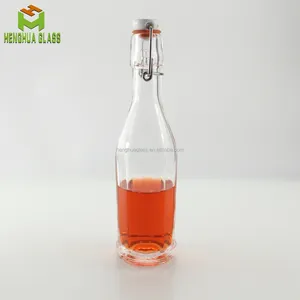 نمط جديد 250 مللي فلينت الزجاج شرب عصير المشروبات عصير زجاجة المياه مع سهلة سوينغ أعلى غطاء زجاجات زجاج