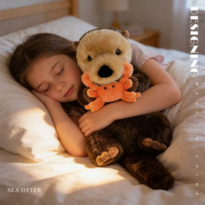 Sevimli Peluş Deniz Samuru Oyuncak Anne ve Bebek Dolgulu Hayvan Seti Özel Logolu Peluş Anne ve Bebek Deniz Samuru Çocuklar İçin Hediye - Product Image 3