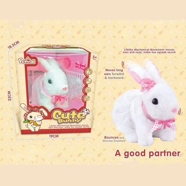 Conejo Interactivo De Peluche Camina Y Hace Sonidos, Regalo