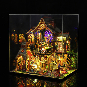 <span class=keywords><strong>Puzzle</strong></span> <span class=keywords><strong>3D</strong></span> en bois DIY Maison de l'elfe de la forêt magique, modèle de jouet à assembler soi-même, serre-livres pour les 14 ans et plus - Product Image 2