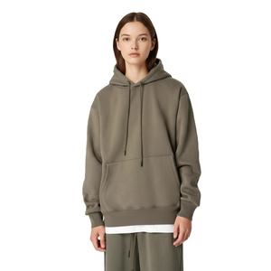 Otoño Invierno Pullover Sudadera Jogger Pantalones Color puro con capucha gruesa y forro polar - Product Image 1