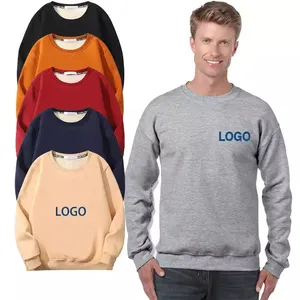 Pabrik Pakaian Pria 500gsm Hoodie Kustom Bulu Berat Crewneck Kosong Bulu Pullover Hoodies Sweatshirt Pria Ukuran Besar