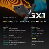 RockTek GX1 Boîtier TV certifié Google Realtek RTD1325 4 Go DDR4 EMMC 32 Go 4K Wifi 6 BT 5.2 Android TV Box