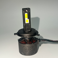 3 tubes en cuivre 12V-24V Phare LED de voiture 300W 12000LM 9006 H4 H7 H3 Système d'éclairage automobile Ampoule LED H4 Phare de voiture