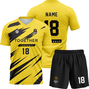 Grosir Langsung Pabrik Jersey Sepak Bola 100% Poliester Cetak Logo Kustom Set Seragam Tim Sepak Bola Minimum Order Layanan OEM - Product Image 4