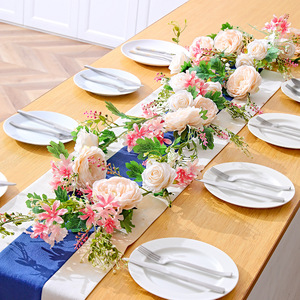 Meihon Artificial Rose Vines Silk Flower Wall Decoration 100cm-200cm <b>Wedding</b> <b>Arch</b> Staircase Decor - Product Image 3