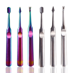 Poussoir à cuticules multifonction en acier inoxydable pour manucure, outil professionnel pour nail art, vente en gros - Product Image 2