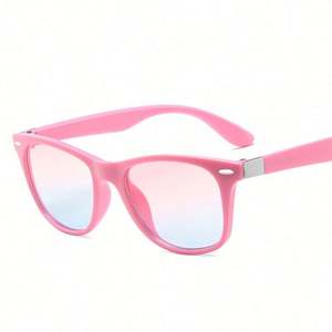 Vente en gros 2021, lunettes de soleil pour enfants tendance, logo personnalisé, couleur bonbon, lunettes de soleil carrées pour enfants, UV400 - Product Image 4