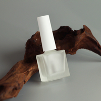 Flacon de vernis à ongles givré mat personnalisé de 7 ml, échantillon gratuit, flacon en verre pour vernis à ongles, huile, sérum de soin de la peau avec couvercle et pinceau