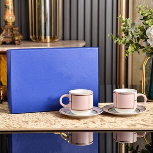 Hot Selling Porcelain Tea <b>Cup</b> and Saucer <b>Set</b> Decorative Coffee <b>Cup</b> Gift Box for Home Hotel Tea Service - Product Image 3