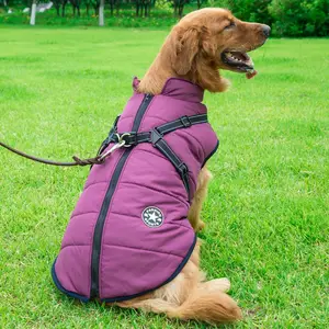 Joymay Customized Pet Apparel Clothing With Zipper Wholesale Dogs Jackets Waterproof Cotton Pets Vest For Dogs And Cats