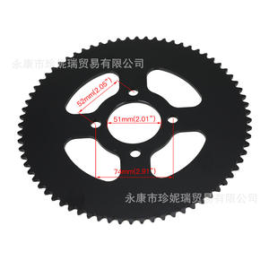 เฟืองโซ่ Zhen Nirui 72 ฟัน 35 พิทช์ เหล็กสีดำ ขนาดรู 30 มม. สำหรับเครื่องยนต์ Predator 79cc 212cc อะไหล่ซ่อม - Product Image 2