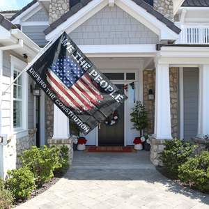 Мы, народ, защищаем флаг Конституции 3x5 футов не король в Америке патриотический флаг с люльками - Product Image 1