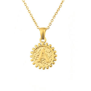 Fashion Custom Font Letter nome personalizzato non sbiadire 26 lettere collana pendente 18 K oro placcato gioielli in acciaio inossidabile - Product Image 2