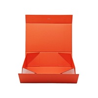 Boîte cadeau pliable en carton rigide noir mat de luxe avec logo personnalisé CB, fermeture magnétique, vide