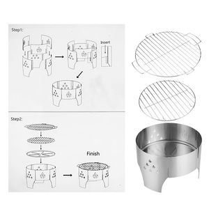 EU Portable Stainless Steel <b>BBQ</b> for Camping Small Charcoal Windproof <b>Foldable</b> Outdoor <b>BBQ</b> - Product Image 4
