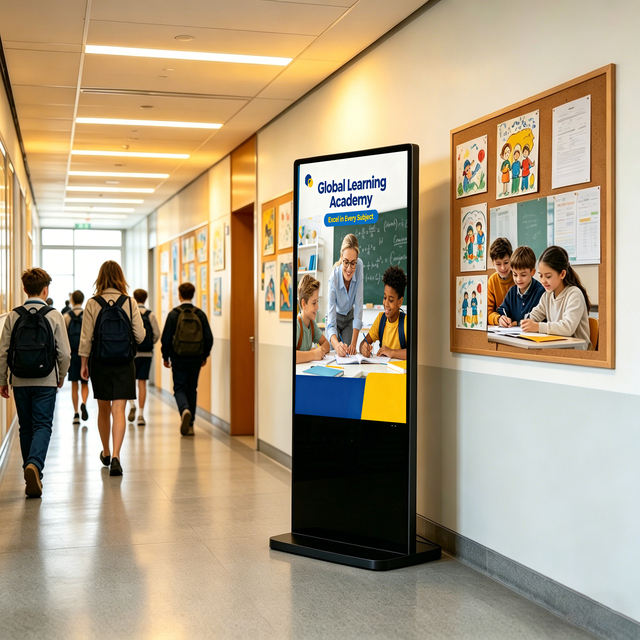 49" 55" 4K Interactive Touch Screen Kiosk Smart LCD Digital Signage Directory Board for University School Corporate Office