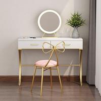 Chaise de maquillage et de salle à manger moderne détachable pour chambre de fille, motif papillon princesse