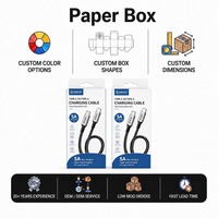 Boîte d'emballage personnalisée pour câble de données avec laminage mat, écologique, recyclable, en carton, pour câble USB