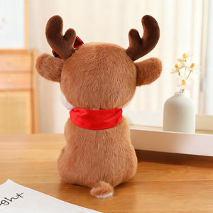 OEM OCM personalizado Navidad Reno mascota peluches Hug Me Reno lindo Navidad Reno en forma de peluche Animal de peluche de juguete - Product Image 6